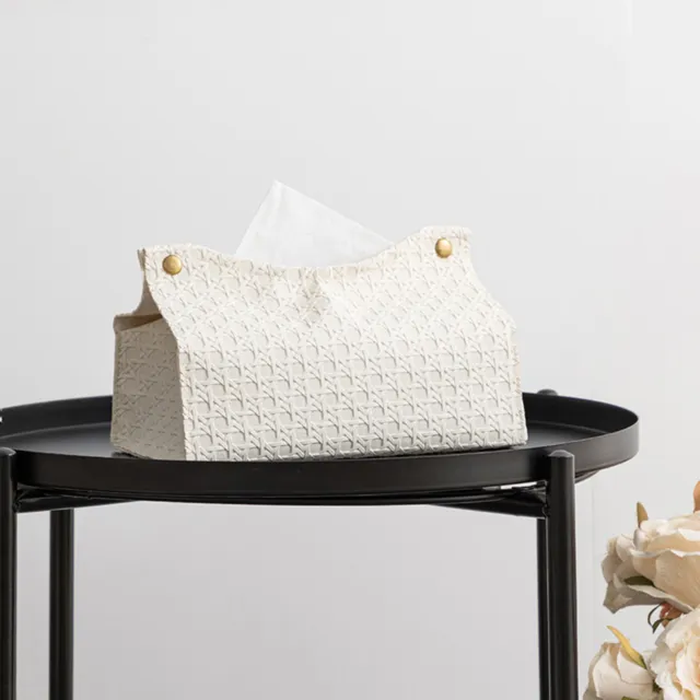 Tissue Holder Moistureproof Dustproof Household Hand Towel Box Faux Leather