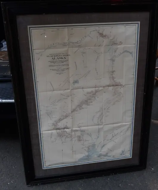 Antique Alaska Map Mt. McKinley Denali Dated 1904 Large