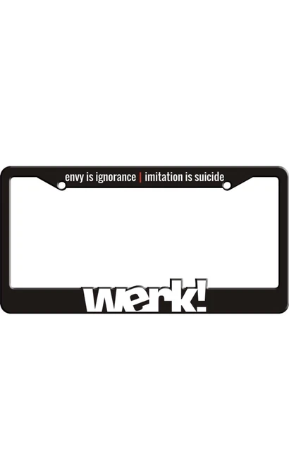JDM Black License Plate Frame - FRAMEWERKS Werk! KDM EURO USDM