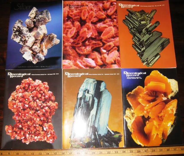 MINERALOGICAL RECORD MAGAZINE 1986  Vol 17 All 6 Issues Complete Mineralogy Mine