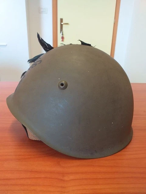 ELMETTO M33 BERSAGLIERI Ei Esercito Completo Fine Anni '60 Taglia 57 ...