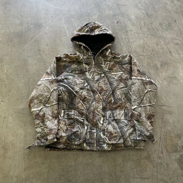 Vintage Realtree Active Jacket Y2K Quilt Lined Workwear Coat, Green, Mens XXL