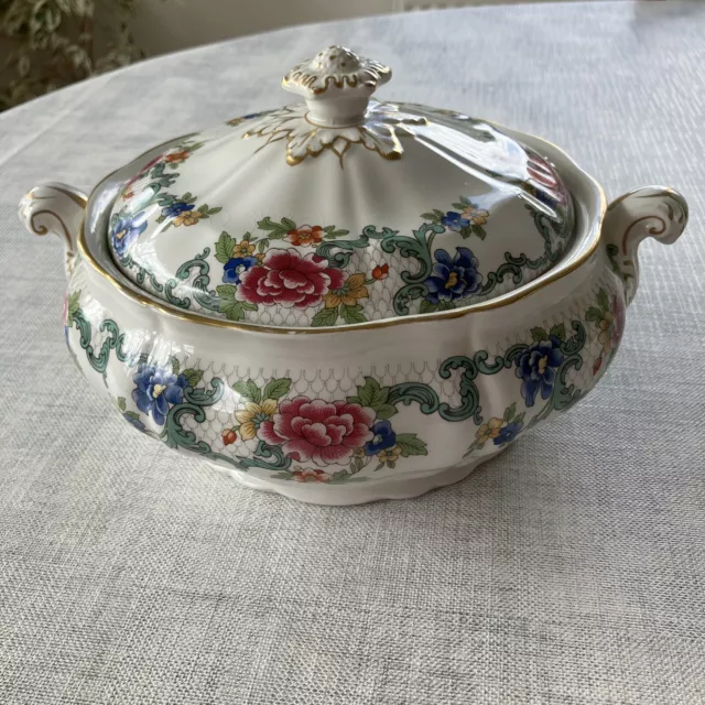 Vintage Booths Pottery Floradora Vegetable Tureen Dish