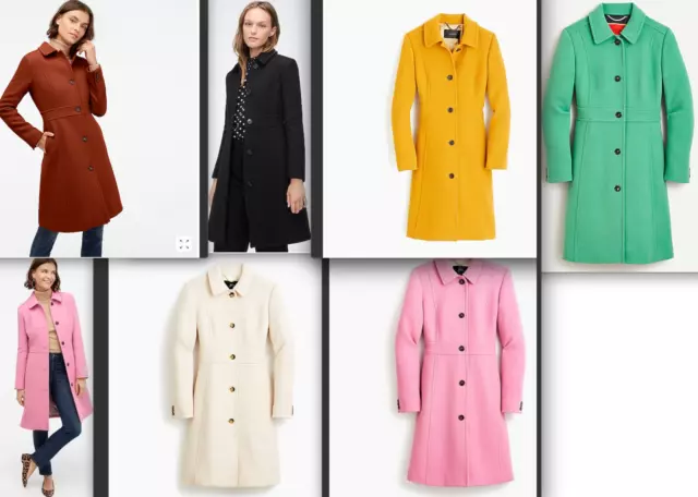 $398 J.Crew classic lady day coat in Italian double-cloth wool with Thinsulate