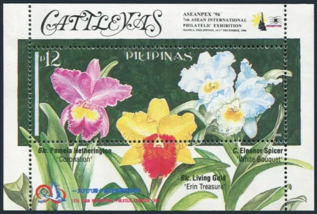 Philippines 2436, MNH. Orchids. Pokai tangerine. Taipei-1996, ASEAPEX-1996.