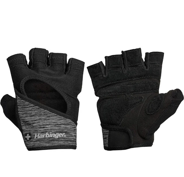 Harbinger Women's FlexFit Weight Lifting Gloves - Black/Gray Heather -L