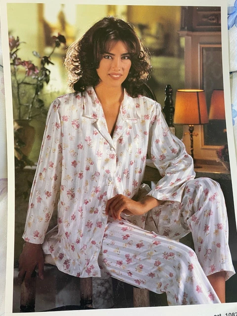 CAMICIA DA NOTTE Pigiama Donna Tg Xl 2 Pezzi Con Bottoni Elegante
