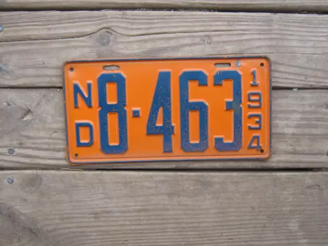 1934 North Dakota License Plate