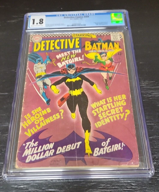 1967 Dc Comics Batman Detective Comics #359 Origin 1St App Batgirl Cgc 1.8 Rare