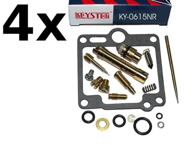 Keyster Vergaser-Reparatursatz,Yamaha XJR1300 RP02 Bj. '98-'01, 4 Kits KY-0615NR