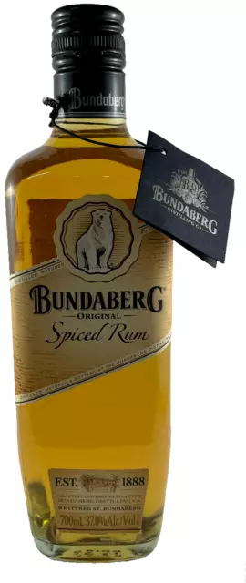 Bundaberg Rum Spiced Rum  The Original Release First Label With Neck Tag Mint