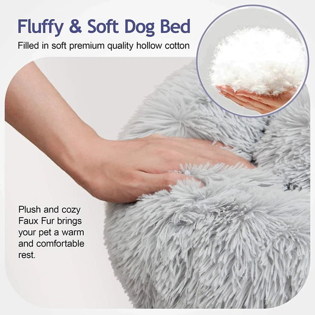 Donut Plush Dog Cat Bed Warm Soft  Pet Cushion for Samll Large Dog Cat House 3