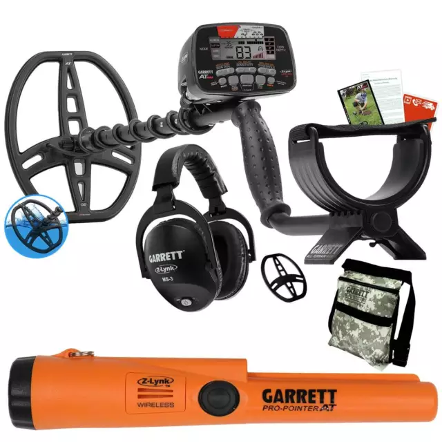 Garrett AT Max Metal Detector - Wireless headphones + FREE PRO POINTER AT ZLYNK