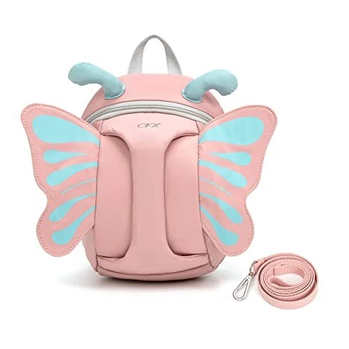 Toddler Leash with Safety Handle, Animal Backpack for Kids and Girls (Pink