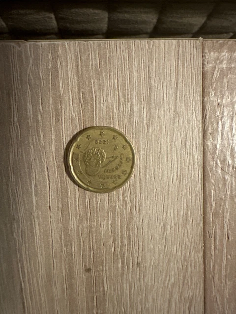 Moneda de 20 céntimos valiosa y de coleccionista producida en 1999 