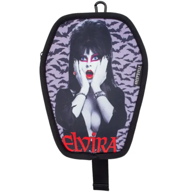 Kreepsville 666 Black Elvira Bats Coffin Hip Clip Pouch Bag Gothic Goth NWT