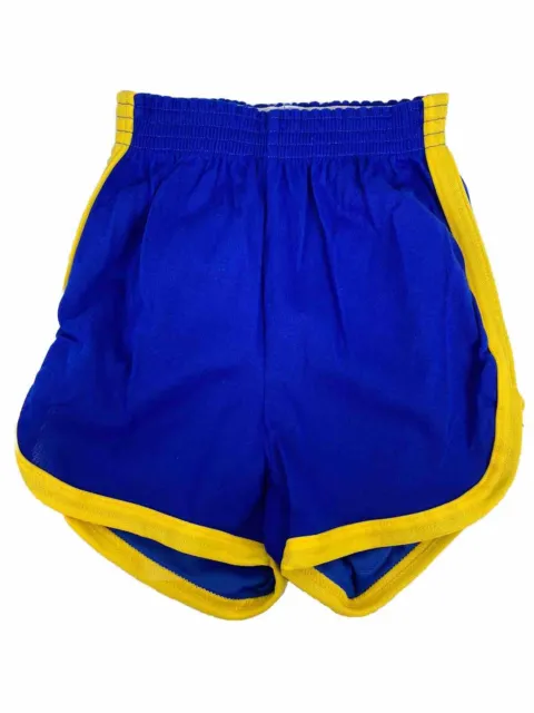 Vintage Small Gym Shorts Royal/Gold Dodger NWOT 70s 80s Unisex Dolphin Orlon