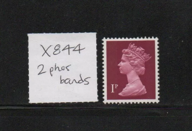 Machin - MNH/UM - 1p crimson - SG X844 (two phosphor bands)