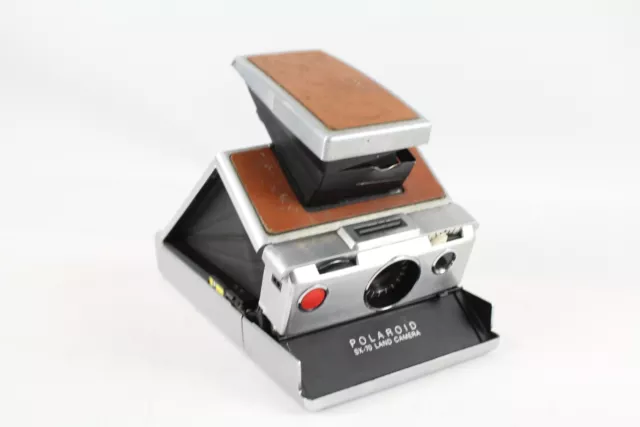 Brown Vintage Polaroid SX-70 Land Camera, INSTANT FILM CAMERA