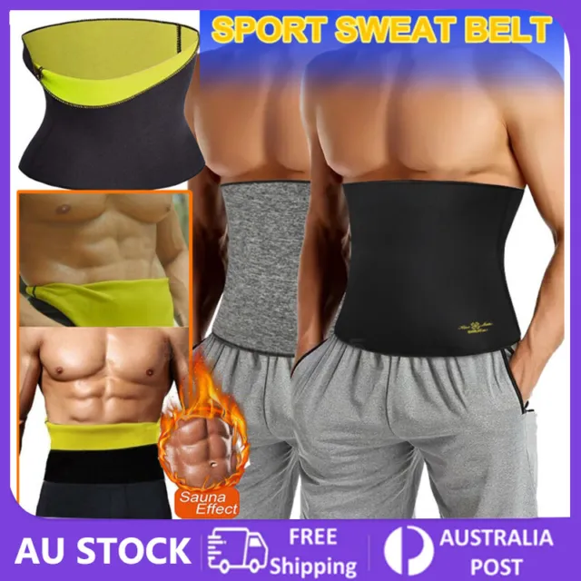 Hot Fit Body Shaper Slimming Belt Waist Trainer Tummy Trimmer Sweat Fat  Burn AU