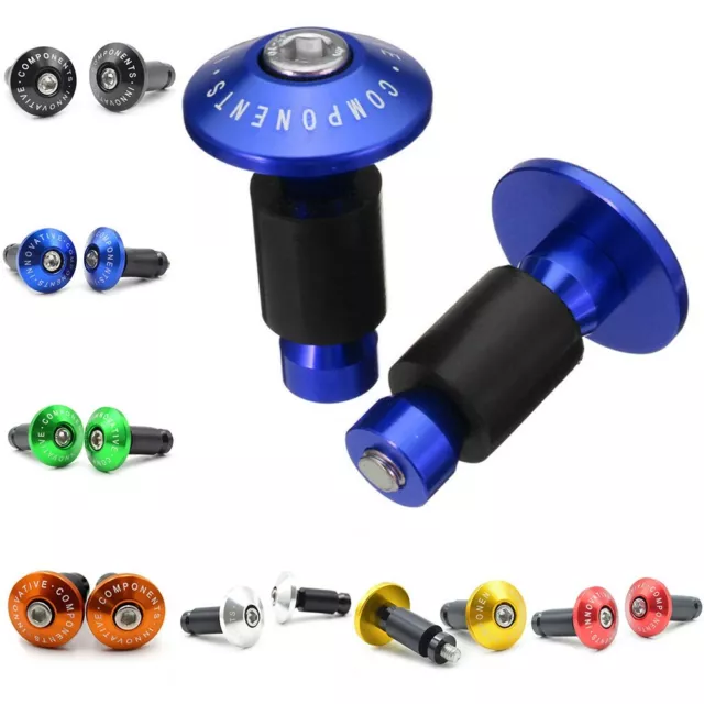 Guidon Poignées Embout Cap-Plug Neuf 1Pair Vtt / Vélo Route Aluminium + Jantes