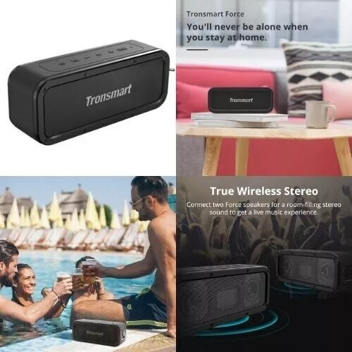 Tronsmart Bluetooth Speaker, 3D Stereo, Extra Bass, Voice Assistant, 100ft Range