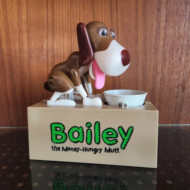 Piggy Bank Hungry Eating Dog Coin Bank Bailey Leading Edge Novelty