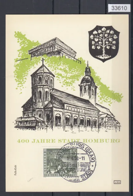 Saarland 1957 Mi. Nr. 436 MK  (OPD)  Maximumkarte  Ersttag