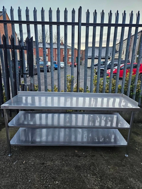 Commercial / Stainless Steel Table/Workbench With 2 Undershelves (2040 x 650mm)