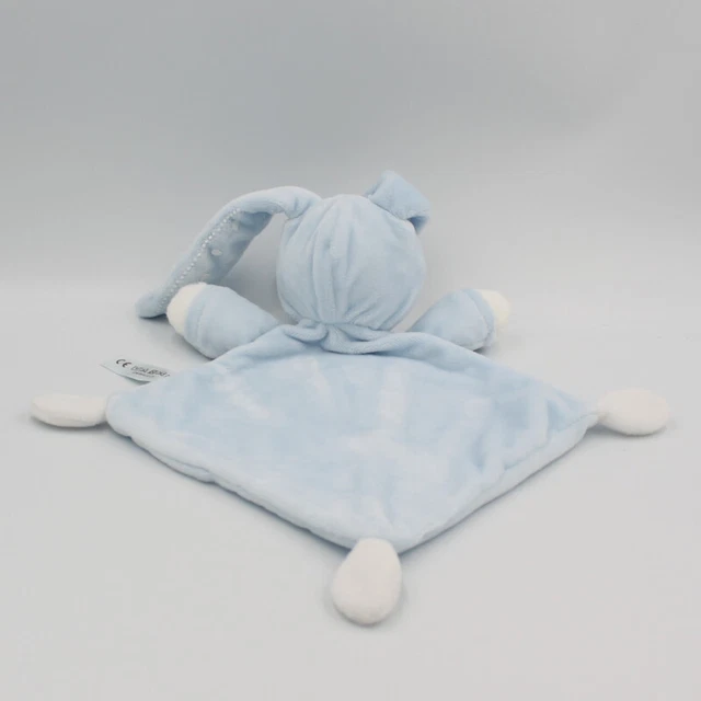 Doudou luminescent plat ours lapin blanc bleu oiseau étoiles NICOTOY SIMBA TOYS 2