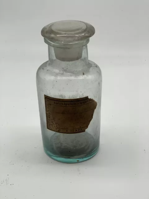 Alte Apothekerflasche,   Flasche mit Verschluss