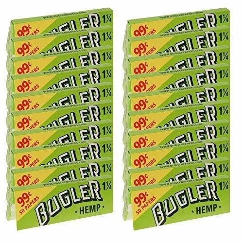 Bugler Hemp Cigarette Rolling Papers 1 1/4 (78mm) - 24 Booklets