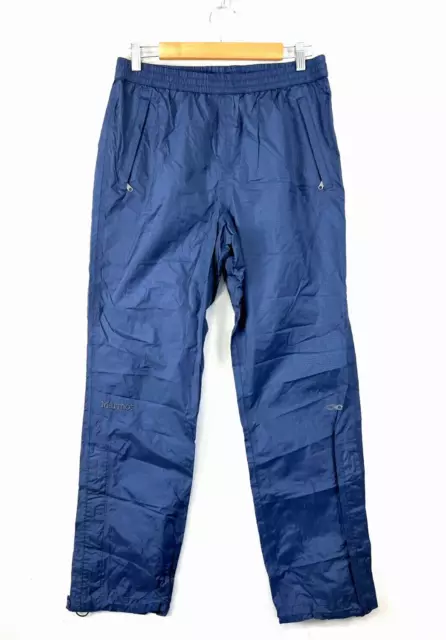 Marmot Precip Eco Waterproof Windproof Rain Pants Blue Ripstop Mens Large