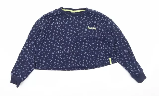 Felpa pullover blu floreale NEXT ragazza taglia 12 anni pullover - Lovel