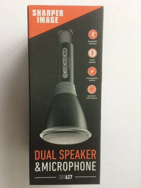 Sharper image dual speaker and sales microphone
