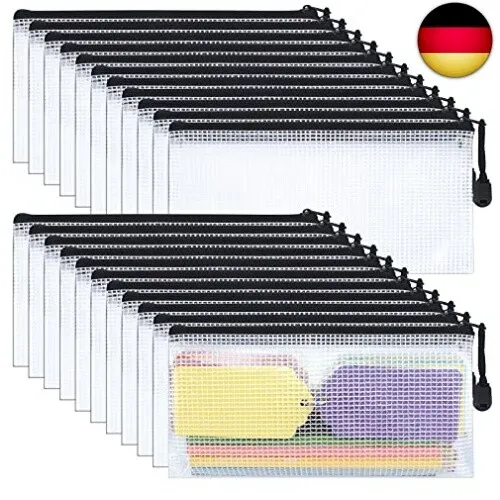 Zipper File Tasche 22 Stück A6 Dokumenbtentasche Transparente Dokumente