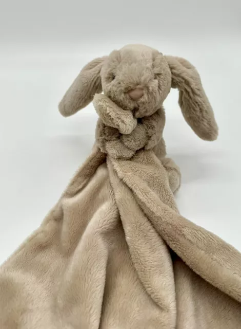 Jellycat Tan Light Brown Bashful Bunny Soother Security Blanket Lovey Plush