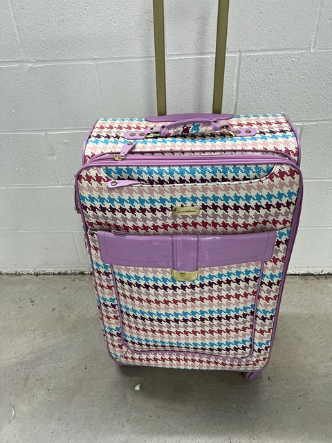 Samantha Brown Classic Pink Croc Embossed  Spinner Wheeled Upright Luggage 4