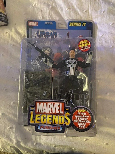 New Marvel Legends Series Iv Toybiz 2003 Punisher Figure W War Zone Comic #1 B78