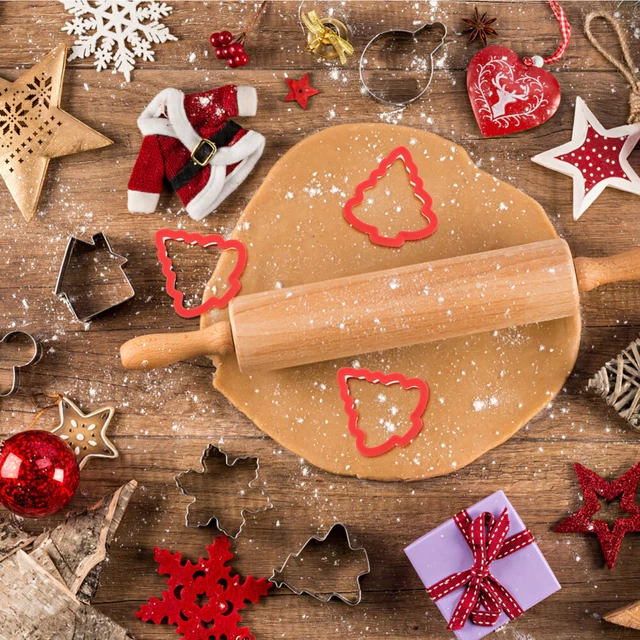 3 piezas juego de cortador de galletas de Navidad entrega fiesta de Navidad