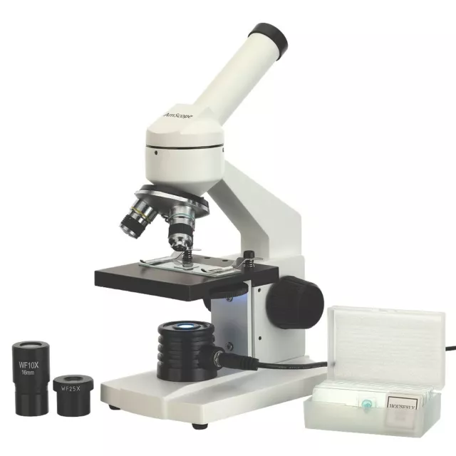 Amscope 40X-1000X Composé LED Étudiant Microscope Biologique Science