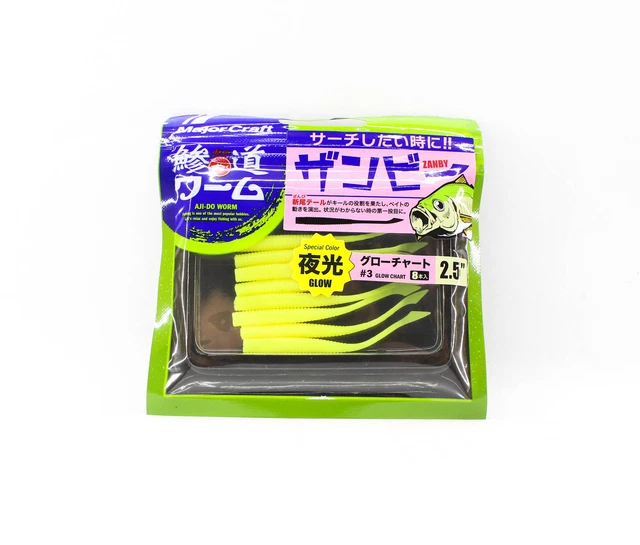 Major Craft ParaWorm PW-PRI/S 1.5 Soft Plastic Fishing Lure - 8 Pack Silent Worm Bait - View #7