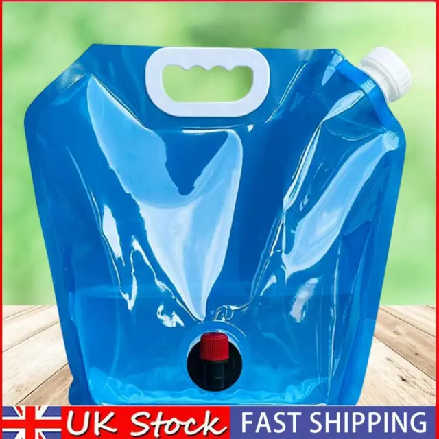 Camping Folding Water Bag No Leakage Water Container with Faucet Pouch (10L) UK