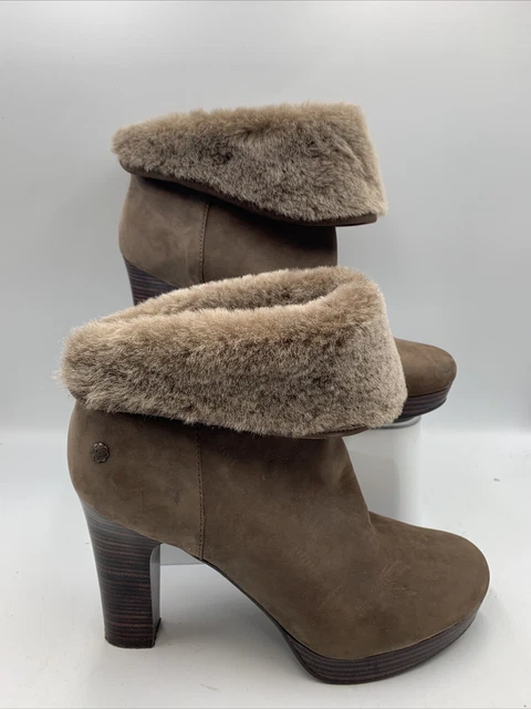 ugg leather heeled boots
