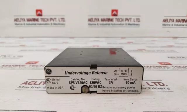 General Electric Spuv120AC Undervoltage Release 120VAC 50/60Hz