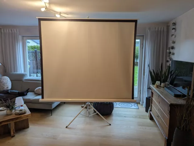 Celexon Basic Stativleinwand - Weiß, 200x200cm