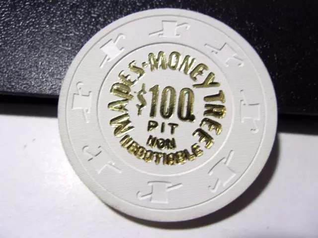 MAPES/MONEY TREE CASINO $100 NCV PIT NON NEGOTIABLE gaming poker chip - Reno, NV