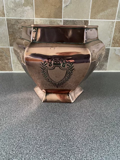 Antique Arts And Crafts Movement Copper Jardiniere/Planter C1900