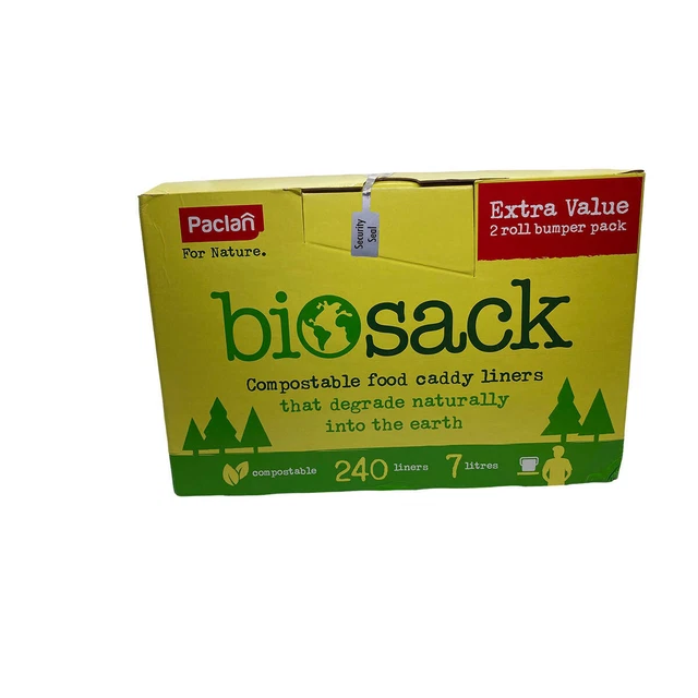 Biosack Fodere caddy per alimenti compostabili, 2 x 120 sacchetti