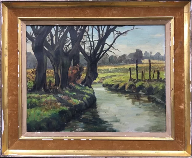 Mid 20th Century English School Oil On Canvas Painting. Signed.